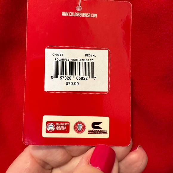 WOMEN’S COLOSSEUM OHIO STATE EMBROIDERED TURTLENECK & VEST SET.  SIZE XL. NWT’S. - Picture 5 of 10